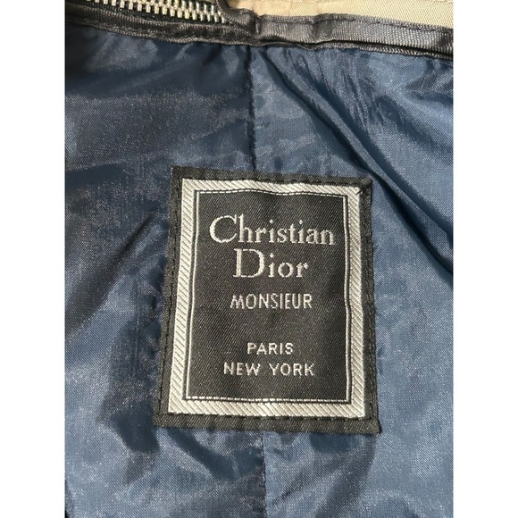 Christian Dior Monsieur Belted Trench Coat Tan Thinsulate Lined 40R Mens Vintage - Picture 2 of 16